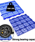 Heavy Duty Plastic Pallets 3 Pack Tough As Nails 11.8 x 11.8 x 1.8 Inches Waterproof Ventilated Grid Design Stackable
