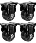 2 Inch Heavy Duty Polyurethane Caster Wheels Rigid Fixed Non Swivel Industrial Grade Solid Low Profile Designed For Heavy Carts And Trolleys With Smooth And Silent Operation 1000 Lb Capacity Per Wheel Pack Of 4