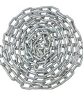 3/16-IN X 10-FT Heavy Duty Proof Coil Chain, Bright Zinc-Plated Metal Chain, 800lbs Safe Load Capacity coiled view