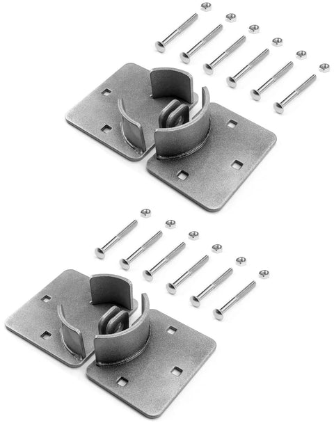 Heavy Duty Puck Lock And Hasps Set 2 Pack High Security Steel Hidden Shackle Keyed Alike Padlocks With Keys for trucks, gates, vans, vending machines.