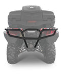Rear view of Heavy Duty Rear Bumper For Grizzly 700 And Kodiak 700 2016 And Up With 1.5 Inch And 1.25 Inch Steel Tubing Protects Rear End