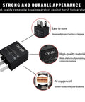 Beefy 4 Pack 4 Pin 12V 30A Heavy Duty Relay Replacement with labeled features, showing durability and materials used.