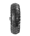 10" heavy-duty replacement tires, 4.10/3.50-4" for gorilla carts, hand trucks, pneumatic air tire with double sealed bearings, front view