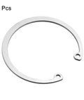 Heavy Duty Internal Retaining Ring Circlip for Grooved Shafts and Studs 2 Pack by Uxcell 304 Stainless Steel, side view
