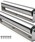 ✝️ 2" Diameter Heavy Duty Roller with Bracket Set - 17" Long for Transporting Such as Foating Fishing Boats, Kayaks, Rafts and so on - Pack of 2 designed for smooth motion and stable alignment in automation and mechanical systems, 6-pack for long