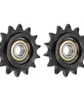 Heavy Duty Roller Chain Idler Sprocket Set For ANSI 40 DIN 08A Chains, 14 Tooth, 12mm Bore, Half Inch Pitch, with Two Bearings, 2 Pack