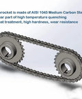 Heavy Duty Roller Chain Sprocket For Three Eighths Inch Pitch RHKING Fifteen Teeth And Three Quarter Inch Bore Rust Resistant