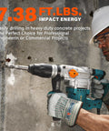 Heavy Duty SDS Max Rotary Hammer Drill With Vibration Control And Safety Clutch 13 Amp Motor used in concrete drilling