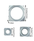 Image showing different sizes of the 4 Inch Heavy Duty Rotating Turntable Swivel Plate, Aluminum Alloy Display Stand with dimensions.