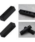 Beefy Rubber Bump Stop Buffer For Heavy Doors And Vehicles Anti Collision Block For Trucks Trailers Motorhomes Steel Doors Industrial Use 210x50x50mm Black, shown in various views including front and side with mounting holes visible.