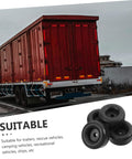 Heavy Duty Round Rubber Bumpers Anti Vibration Foot Pads For Trucks DIY Projects Furniture And Machines Black Noise Reducing Ground Protection And Shock Absorption For Heavy Equipment And Floor Safety, shown near a large red trailer truck image.