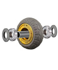 Heavy Duty Swivel Rubber Plate Caster Wheel, Industrial Furniture & Workbench Castor with Tire Tread, Silent Double Bearing Design, 200kg Load