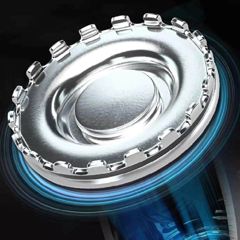 Close-up of the Heavy Duty Blue Rubber Caster Wheels Set with Brakes, featuring metal swivel plate and wear-resistant design.