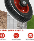 Heavy Duty Gate Wheel With 8 Inch Wheel 600 Lbs Capacity Shock Absorbing Spring Swivel Gate Wheels with tread rubber wheels for all terrains.