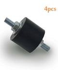 Close-up view of Heavy Duty Anti Vibration Rubber Isolator Mounts With M8 Studs, 4 Pack, showing high durometer rubber and bonded stud.