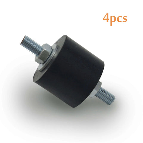 Close-up view of Heavy Duty Anti Vibration Rubber Isolator Mounts With M8 Studs, 4 Pack, showing high durometer rubber and bonded stud.