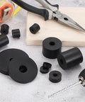Heavy Duty Rubber Spacers 1 Inch OD By Three Eighths Inch ID By Three Sixteenths Inch Thick 18 Pack Anti Vibration Flat Washers