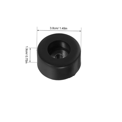 Close-up of one Heavy Duty Vibration Rubber Feet Pad for Air Compressors Generators and Pressure Washers with dimensions shown.