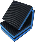 Stack of Eight Pack 4 By 4 By 0.875 Inch Heavy Duty Rubber Anti Vibration Pads With EVA Vibration Damping Isolator Mats for appliances