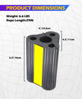 Heavy Duty Rubber Wheel Chocks For Cars, RVs, Campers, Trailers And Trucks With Non Slip Grip And 3 Reflective Strips