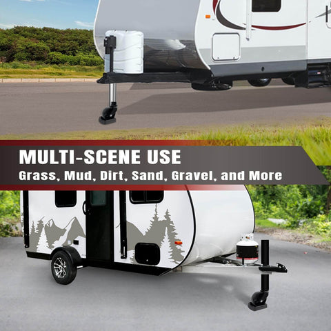 Heavy Duty Rubber Wheel Dock For Trailer Tongue Jacks 8 To 10 Inch Casters Caster Chock for RV Camper on Grass