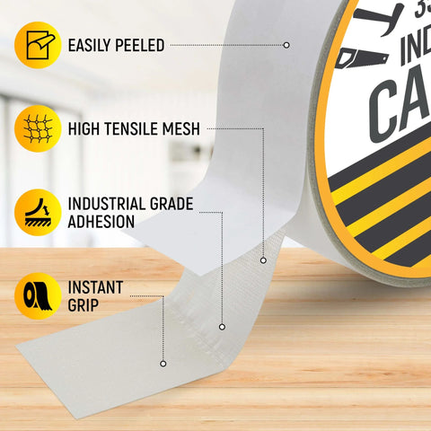 Heavy Duty Double Sided Carpet Tape For Area Rugs On Tile And Hardwood Floors No Damage 105 Feet By 2 Inches Rug Tape For Tile Floors
