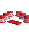Heavy Duty RV Leveling Block Set 6 Pack With Free Step For Stable Parking, 8 Inch Tall Blocks With 12 Inch Base And 10 Inch Top