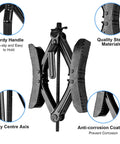 Beefy Heavy Duty Camper Wheel Chocks With Wrench For RV Travel Trailers, Premium X Shaped Tire Locking Chocks features labeled
