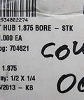 Label on packaging for Heavy Duty Shaft Coupling 704621 For Industrial Machinery New In Original Packaging