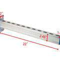 Heavy duty steel shelf brackets hold up to 110 lbs per bracket, with pairs supporting 200-220 lbs; galvanized 22 inch slotted channel