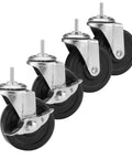 Heavy Duty Shelf Caster Wheels Set Of Four For Wire Shelving With Stem Size One Quarter By Twenty Thread and smooth rolling