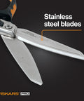 PowerArc Heavy Duty Shop Shears With Curved Serrated Blades And Extended Tang 10 Inch Industrial Grade Stainless Steel Scissors