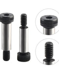 Six Piece Beefy Heavy Duty Alloy Steel Shoulder Bolt Set One Quarter Inch Shoulder Diameter And Three Quarter Inch Shoulder Length