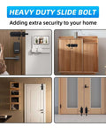 Built Tough Heavy Duty 6.3 Inch Barrel Bolt Latch Sliding Gate Lock 304 Stainless Steel Black Finish on various doors