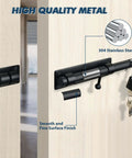 10 Inch Heavy Duty Slide Bolt Latch With SUS304 Stainless Steel Barrel Lock And Matte Black Finish for wooden fence