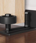 Heavy Duty Sliding Barn Door Floor Guide With Adjustable Rollers And Wall Mount System, Flush Bottom Design For Floor Protection