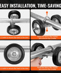 Sliding Gate Kit 6 Inch Rolling Gate Hardware Kit Universal Sliding Gate Rollers Track Wheels Corrosion Resistant