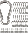 Pack Of 50 Two Inch Safety Spring Snap Hooks Carabiner Clips M5 3/16 Inch Quick Link For Camping Hiking Outdoor Use Heavy Duty Steel