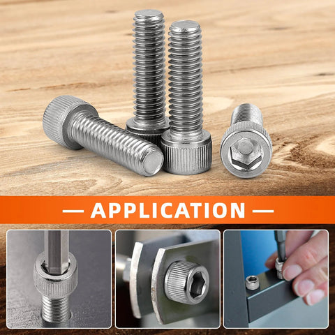 Heavy Duty 5/16-18 Socket Head Cap Screws 1 Inch With Allen Drive Full Thread Bright Finish Stainless Steel 304 18-8 A2-70 Pack Of 25 Ideal For Automotive Machinery DIY Projects And Outdoor Use MewuDecor