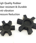 Heavy Duty Spider Flexible Rubber Inserts For L075 L090 L100 Couplings That Fit Lovejoy Martin And L Jaw Couplings Black 12 Pack