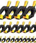 Heavy Duty Spring Clamps For Woodworking And Crafts 20 Pack Set With Extra Wide Non Slip Jaws And Secure Pad Design Includes 4 Pcs Of 6 Inch Clamps 6 Pcs Of 4 Inch Clamps And 10 Pcs Of 3 Inch Clamps By EquipTZ