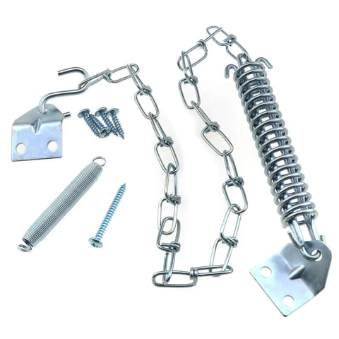 Spring Loaded Screen Door Chain Set Windproof And Heavy Duty Storm Door Hardware for wooden aluminum or composite doors 1 pack