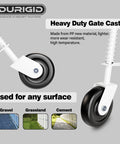 4.3 Inch Spring Loaded Gate Wheel Caster For Outdoor Gates Heavy Duty Fence Gate Wheel With Shock Absorbing Spring 200 Lbs Capacity