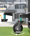 Heavy Duty Gate Wheel 6 Inch For Metal Tube Gates And Wooden Doors With 360 Degree Rotation Spring Loaded Caster 550 Lb Capacity