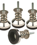 Heavy-Duty spring isolator with adjustable leveling feet and floor-standing base, 1.97 inch diameter, M8 threads