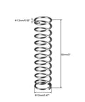 Heavy Duty Spring Steel Coil Set Of 10, 0.05 Inch Wire Diameter, 0.47 Inch Outer Diameter, 2 Inch Free Length, shown in detailed close-up