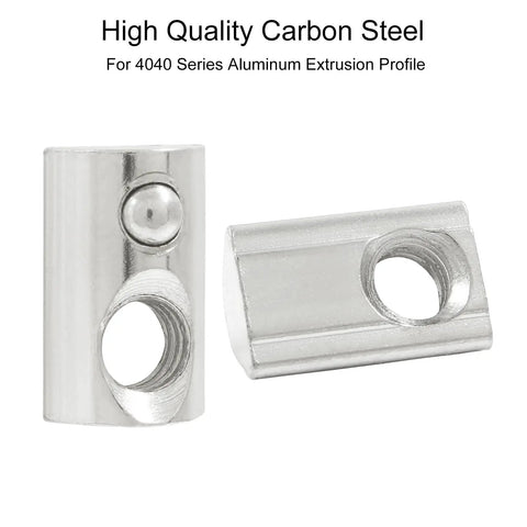 Beefed Up Heavy Duty Spring T Nuts For 4040 Aluminum Extrusion M8 8mm Roll In T Slot Nuts Carbon Steel With Nickel Plating