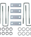 Heavy Duty 4 Pack Square Bend U Bolt Kit 3.5 Inch Width By 16 Inch Length With Nuts And Frame Plates For Automotive And Trailer Mounting Hardware