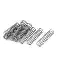 Heavy Duty Compression Spring Set In 304 Stainless Steel With 10mm Outer Diameter 1mm Wire 40mm Free Length Silver Tone Finish Pack Of 10