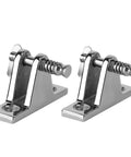 Stainless steel quick-release boat deck hatch hinge pins (2pcs), 60mm length with mounting bases